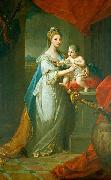 Angelica Kauffmann Portrait of Augusta of Hanover with her first born son Karl Georg of Brunswick oil